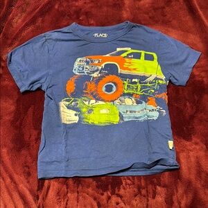 Place Blue T-Shirt with Monster Truck Graphic